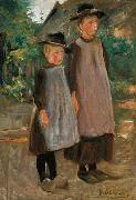 Max Liebermann Zwei hollandische Kinder oil painting